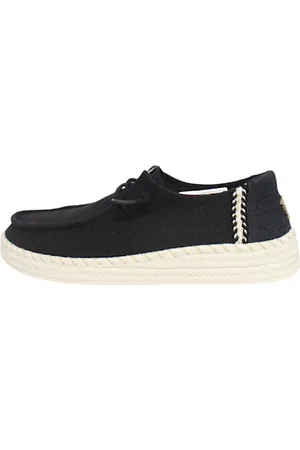 Hey dude Buty, Kobieta, Czarny, 40 EU, Skóra, Mokasyny z eko-skóry z korkowym obcasem