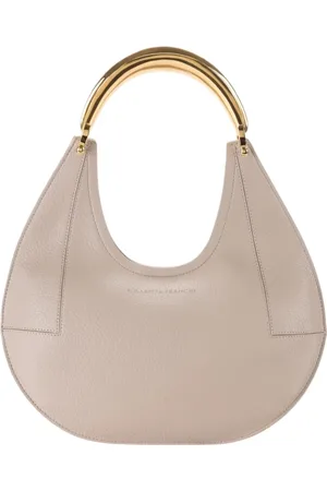 Elisabetta Franchi Torebki, Kobieta, Szary, ONE SIZE, Torba hobo z eko-skóry z pojedynczą rączką