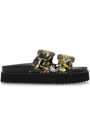 VERSACE Buty, Kobieta, Czarny, 38 EU, Klapki na platformie