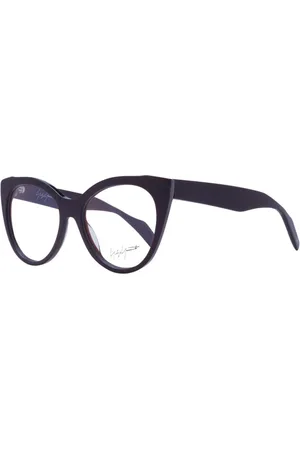 YOHJI YAMAMOTO Akcesoria, Kobieta, Fioletowy, ONE SIZE, Eleganckie Okulary Cat Eye z Filtrem Niebieskim