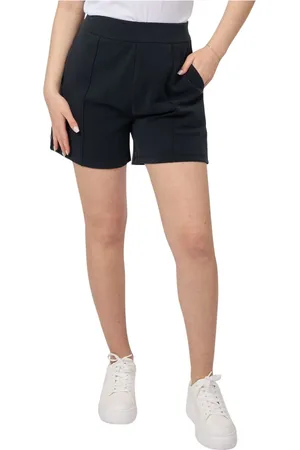 Emporio Armani Szorty, Kobieta, Czarny, L, Czarne Szorty z Detalem Logo