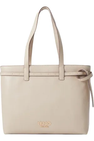 Liu Jo Torebki, Kobieta, Beżowy, ONE SIZE, Torba tote z eko-skóry z logo