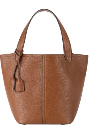 Elisabetta Franchi Torebki, Kobieta, brązowy, ONE SIZE, Brązowa torba shopper z detalami logo