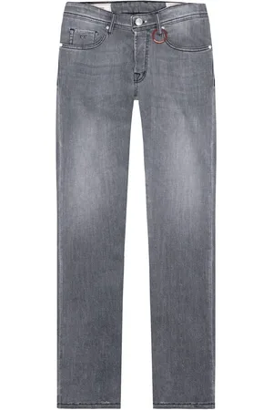 sartoria tramarossa Jeansy, Mężczyzna, Szary, W32, Niebieskie Jeansyy z Czarnymi Szwami