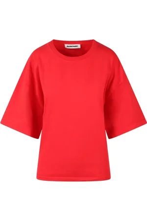 DARKPARK Koszulki, Kobieta, Czerwony, M, Draped Short Sleeve T-Shirt