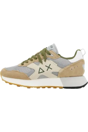 sun68 Buty, Mężczyzna, Wielobarwność, 44 EU, Outdoorowe skórzane trampki z logo