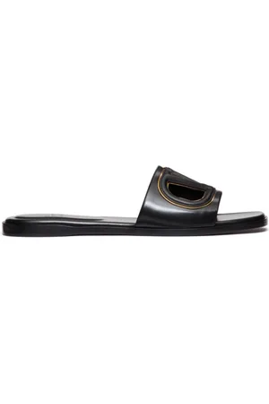 VALENTINO GARAVANI Buty, Kobieta, Czarny, 39 EU, Skóra, Klapki VLogo