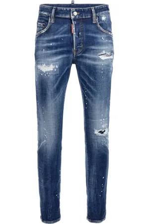 Dsquared2 Jeansy, Mężczyzna, Niebieski, S, Stylowe Spodnie Jeansyowe dla Mężczyzn