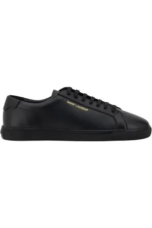 Saint Laurent Buty, Mężczyzna, Czarny, 41 EU, Monogramowe Skórzane Sneakersy