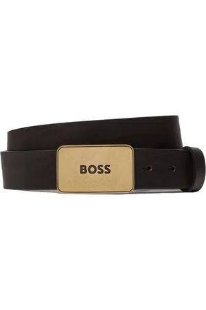 HUGO BOSS Akcesoria, Mężczyzna, brązowy, 100 CM, Skórzany pasek z klamrą z logo