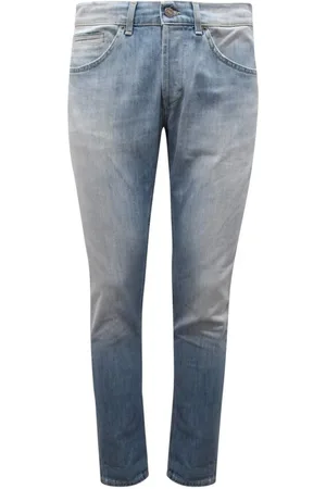 Dondup Jeansy, Mężczyzna, Niebieski, W35, Spodnie Skinny Fit Made in Italy