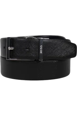 HUGO BOSS Akcesoria, Mężczyzna, Czarny, ONE SIZE, Skórzany pasek z blokadą
