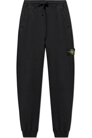 Stone Island Spodnie, Mężczyzna, Czarny, S, Spodnie dresowe z odpinaną naszywką