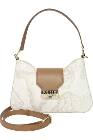 ALVIERO MARTINI 1A CLASSE Torebki, Kobieta, Biały, ONE SIZE, Torba na ramię z eko-skóry z nadrukiem logo