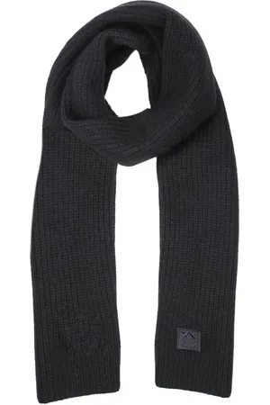 Pinko Akcesoria, Kobieta, Czarny, ONE SIZE, Kaszmir, Kaszmirowy Szal Jednokolorowy Obszyte Brzegi