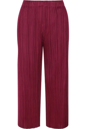 Issey Miyake Spodnie, Kobieta, brązowy, M, Marcowe Spodnie Plisowane