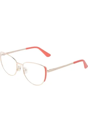 Guess Akcesoria, Kobieta, Pomarańczowy, ONE SIZE, Pomarańczowe Okulary Optyczne Cat Eye