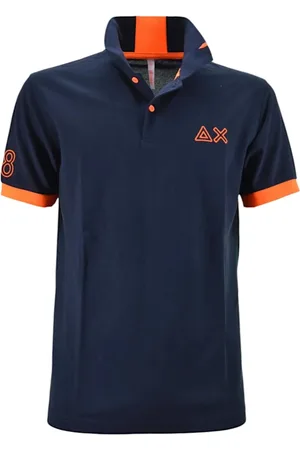 sun68 Koszulki, Mężczyzna, Niebieski, 2XL, Bawełna, Polo z krótkim rękawem z bawełny