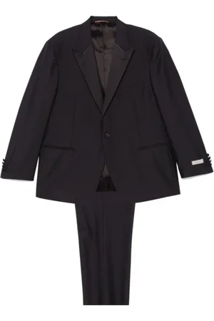 CANALI Płaszcze, Mężczyzna, Czarny, 2XL, Wełna, Płaszcz jednorzędowy