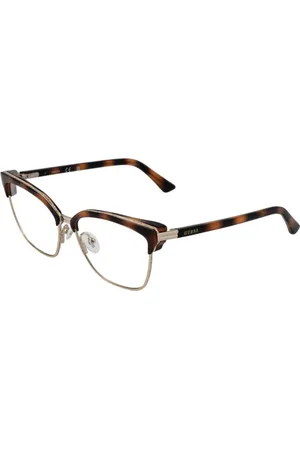 Guess Akcesoria, Kobieta, brązowy, ONE SIZE, Brązowe Okulary Optyczne Browline z Etui