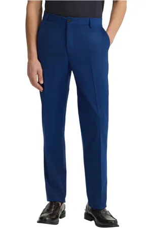 Liu Jo Spodnie, Mężczyzna, Niebieski, XL, Wełna, Granatowe Spodnie Chino Regular Fit