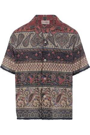 VALENTINO GARAVANI Koszule, Mężczyzna, Wielobarwność, XL, Bawełna, Koszula Imaginary Voyage Multi Colour Bawełna