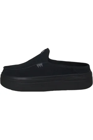Hey dude Buty, Kobieta, Czarny, 36 EU, Płaskie buty skórzane z logo