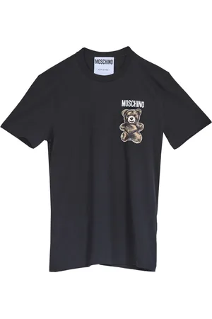 Moschino Koszulki, Mężczyzna, Czarny, L, Adrian Mini Miś T-shirt Czarny