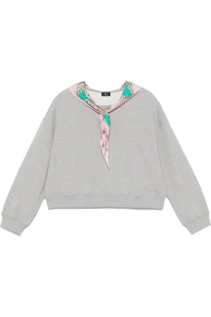 Etro Bluzy, Kobieta, Szary, L, Sweter w kolorze taupe z opadającym ramieniem