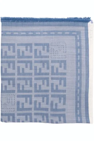 Fendi Akcesoria, Kobieta, Niebieski, ONE SIZE, Niebieskie Szaliki Kolekcja