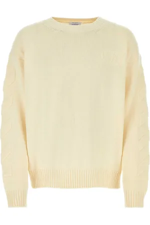 OFF-WHITE Swetry, Mężczyzna, Beżowy, L, Nylon, Stylowa Kolekcja Swetrów