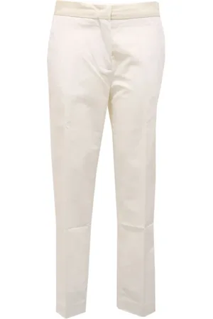 Moncler Spodnie, Kobieta, Biały, M, Białe Spodnie Model D1