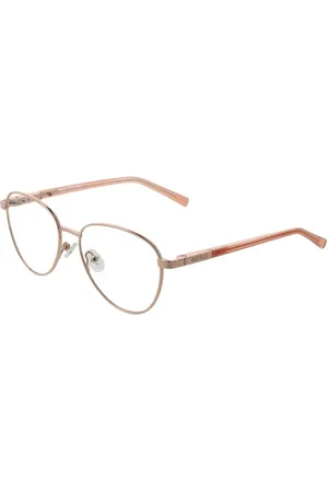 Guess Akcesoria, unisex, Różowy, ONE SIZE, Różowe Złote Okrągłe Metalowe Oprawki Optyczne
