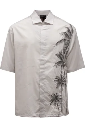 Emporio Armani Koszule, Mężczyzna, Szary, L, Koszula Comfort Fit Lunar Rock Model