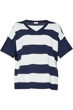 Liu Jo Koszulki, Kobieta, Wielobarwność, M, Paski V-neck Bluzy i Swetry