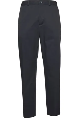 HERNO Spodnie, Mężczyzna, Niebieski, L, Poliester, Spodnie Twill z Elastyczną Gumką w Pasie