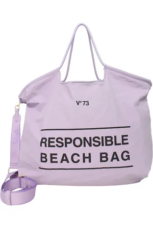 V°73 Torebki, Kobieta, Fioletowy, ONE SIZE, Torba shopper z eko skóry z logo