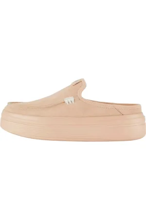 Hey dude Buty, Kobieta, Różowy, 39 EU, Płaskie buty skórzane z logo