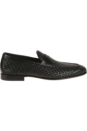 santoni Buty, Mężczyzna, Czarny, 42 1/2 EU, Czarne Mokasyny dla Mężczyzn