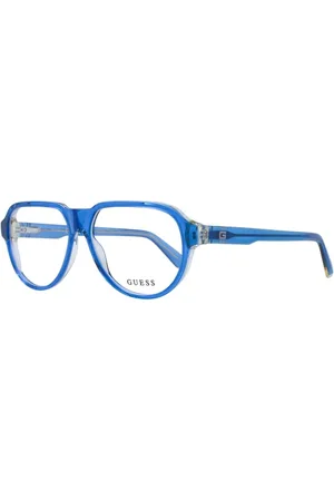 Guess Akcesoria, Mężczyzna, Niebieski, ONE SIZE, Niebieskie Okulary Optyczne Aviator