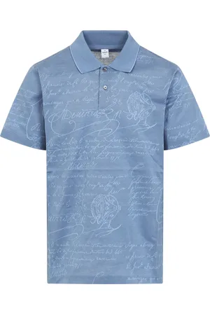Berluti Koszulki, Mężczyzna, Niebieski, S, Niebieska Koszulka Polo Męska Moda