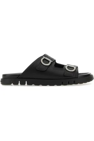 Salvatore Ferragamo Buty, Mężczyzna, Czarny, 41 EU, Wygodne Kapcie Colly na Codzienne Użytkowanie