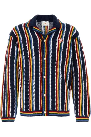 Casablanca Koszule, Mężczyzna, Wielobarwność, M, Nylon, Szydełkowa Kurtka Sweter