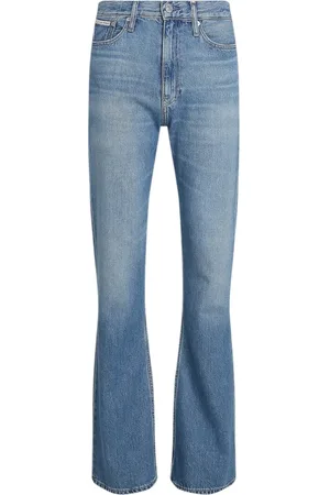 Calvin Klein Jeansy, Kobieta, Niebieski, W27, Bawełna, Damskie jeansy z mieszanką bawełny
