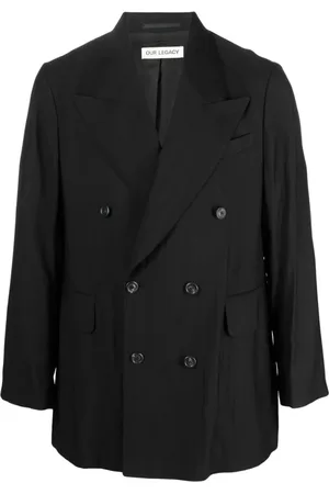 OUR LEGACY Kurtki, Mężczyzna, Czarny, M, Wełna, Sharp DB Blazer