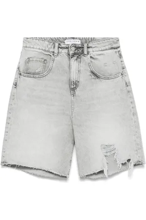 Icon Denim Szorty, Kobieta, Szary, W27, Denim, Szorty Bermudy Dżinsowe dla Kobiet