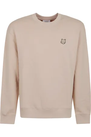 Maison Kitsuné Bluzy, Mężczyzna, Beżowy, XL, Neutralny Sweter do Stylowego Warstwowania