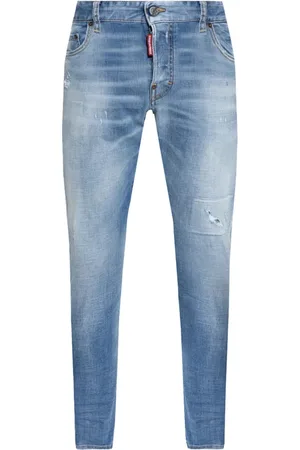 Dsquared2 Jeansy, Mężczyzna, Niebieski, XS, Włoskie Spodnie Jeansyowe Wyprodukowane we Włoszech