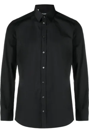 Dolce & Gabbana Koszule, Mężczyzna, Czarny, M, Złota Koszula Slim Fit