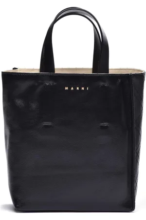 Marni Torebki, Kobieta, Czarny, ONE SIZE, Skórzana Torba na Ramię z Paskiem